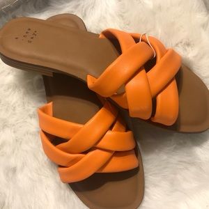 Orange Strappy Sandals